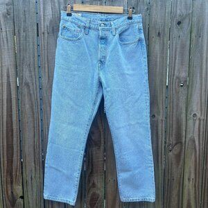 Vintage Levis 501 Jeans Womens Light Wash Denim 100% Cotton 28x26